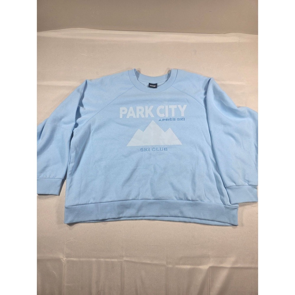 Special Thanks Park City Après Ski Club Sweatshirt Light Blue Size XL